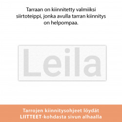 Oma tekstitarra 1-5 kirjainta - hopea