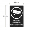 Kameravalvonta tarra-arkki mustavalkoinen