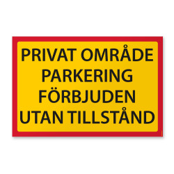 Privat område parkering...
