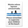 Muista valvoa lapsiasi uimarannalla (FIN-ENG)