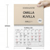 Kalenteri A4 Omilla kuvilla - Malli1