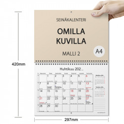 Kalenteri A4 Omilla kuvilla - Malli 2