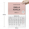 Seinäkalenteri A4 Omilla kuvilla - Malli 1