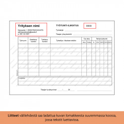 Työtunti-ilmoitus A5L 100 kpl