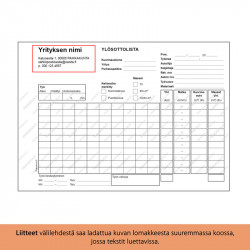 Ylösottolista A5L - Malli 2 / 100 kpl
