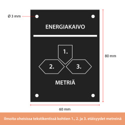 Energiakaivon sijaintikilpi 60x80 mm
