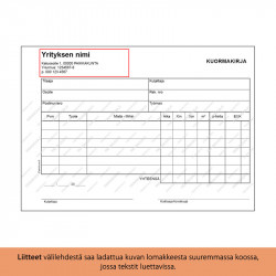 Kuormakirja A5L malli-4 / 100 kpl