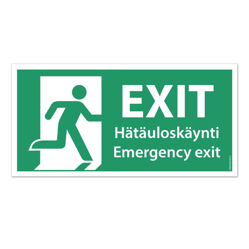 Exit hätäuloskäynti (jälkivalaiseva)