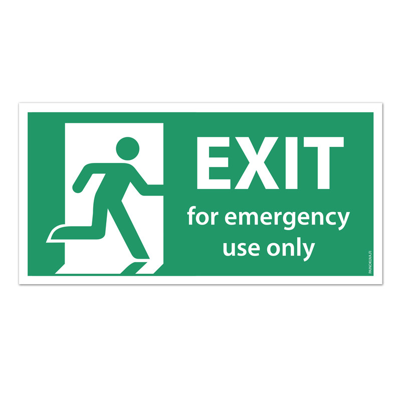 Exit for emergency use only (jälkivalaiseva)