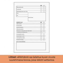 Ajoneuvon huoltokirja omilla tiedoilla 50kpl Niklas