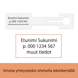 Pyydysmerkin nimilipukkeet 10kpl
