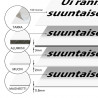 Ui rannan suuntaisesti (vasemalle)