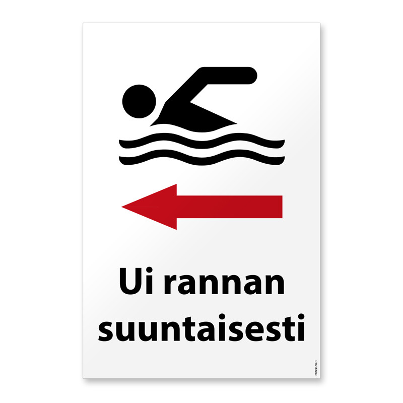 Ui rannan suuntaisesti (vasemalle)