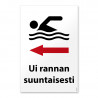 Ui rannan suuntaisesti (vasemalle)