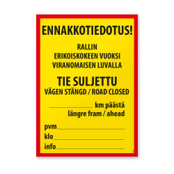 Tie suljettu rallin...