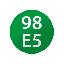 Bensiini 98 E5 merkintätarra