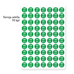 Bensiini 98 E5 merkintätarra