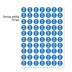 RE85 polttoaineenmerkintätarra