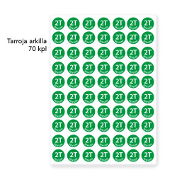 Pienmoottoribensiini 2T merkintätarra
