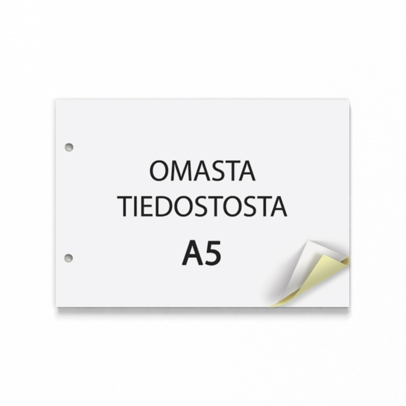 Itsejäljentävät lomakkeet omasta tiedostosta A5 - 100kpl