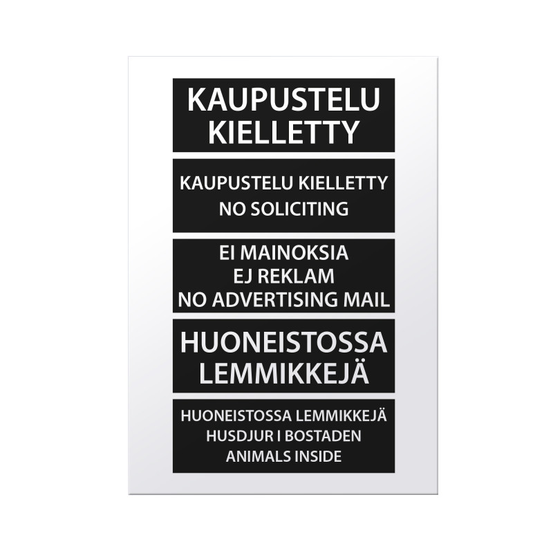 Huoneistotarroja arkilla