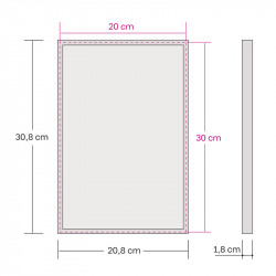 Alumiinikehys 20x30 cm tasainen profiili 7,8 mm