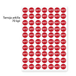 Moottoripolttoöljy merkintätarra