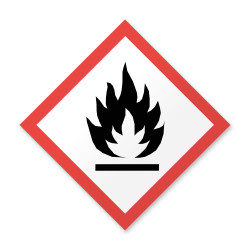 Syttyvä kemikaalimerkki...