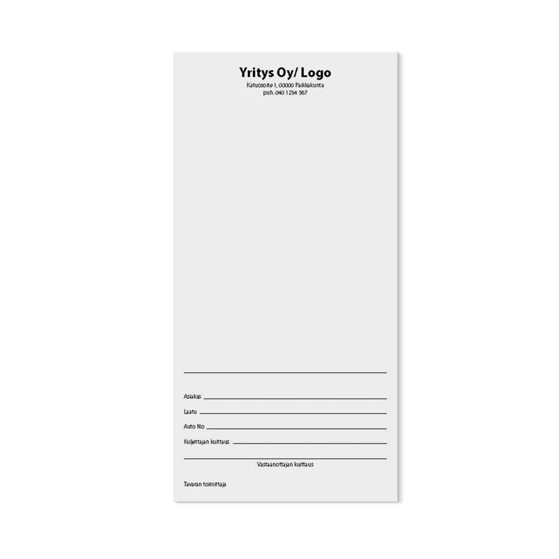Punnistuslappu matriisikirjoittimelle 105x210mm 100 kpl