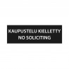 Kaupustelu kielletty - No soliciting -tarra