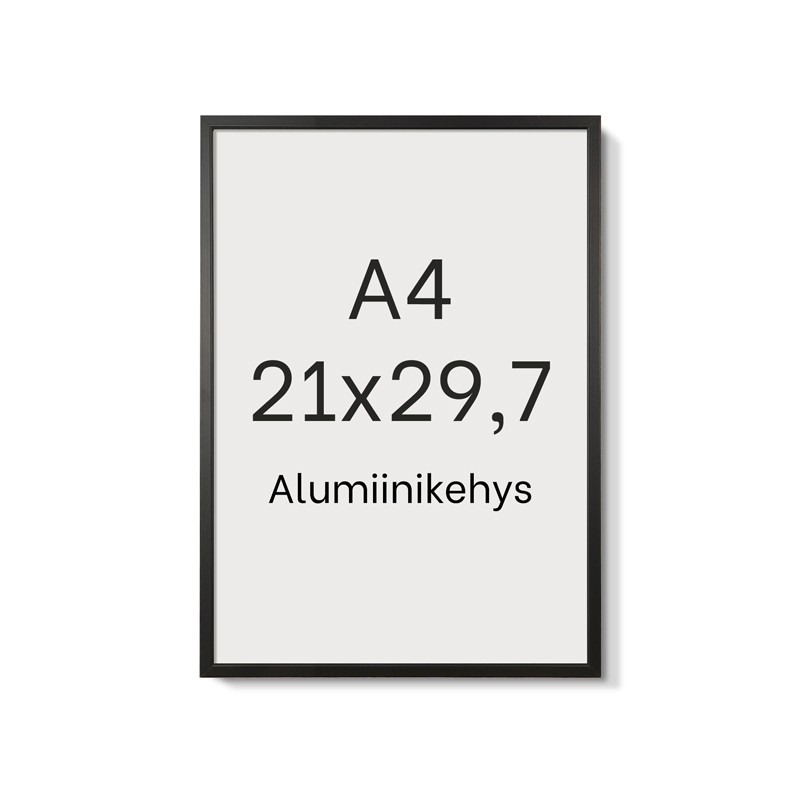 Alumiinikehys A4 tasainen profiili 7,8 mm