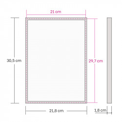 Alumiinikehys A4 tasainen profiili 7,8 mm
