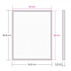 Alumiinikehys 24x30 cm tasainen profiili 7,8 mm