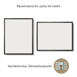 Alumiinikehys 24x30 cm tasainen profiili 7,8 mm