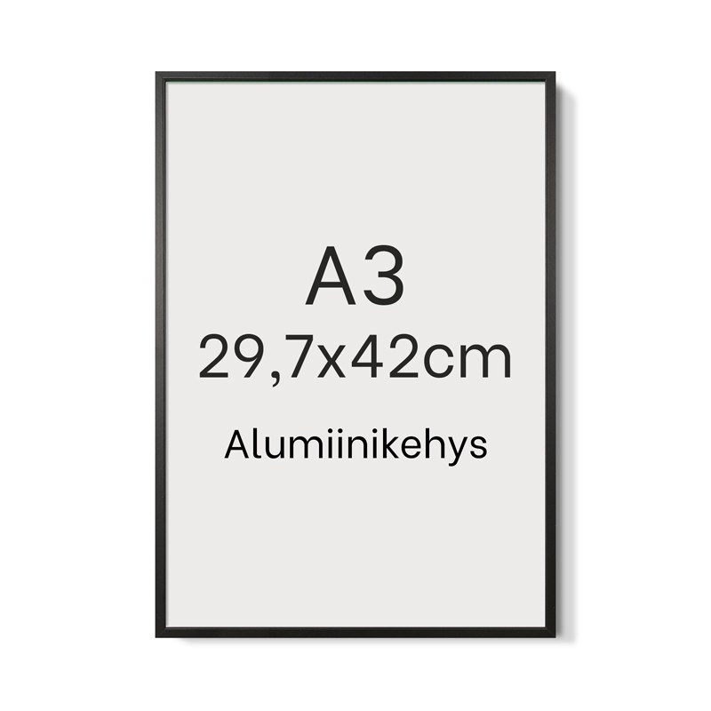 Alumiinikehys A3 tasainen profiili 7,8 mm