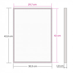 Alumiinikehys A3 tasainen profiili 7,8 mm