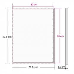 Alumiinikehys 30x40 cm tasainen profiili 7,8 mm