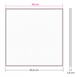 Alumiinikehys 50x50 cm tasainen profiili 7,8 mm