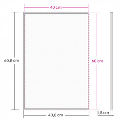 Alumiinikehys 40x60 cm tasainen profiili 7,8 mm