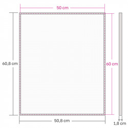 Alumiinikehys 50x60 cm tasainen profiili 7,8 mm