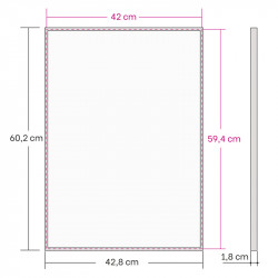 Alumiinikehys A2 tasainen profiili 7,8 mm