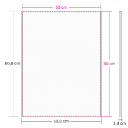 Alumiinikehys 60x80 cm tasainen profiili 7,8 mm