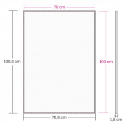 Alumiinikehys 70x100 cm tasainen profiili 7,8 mm