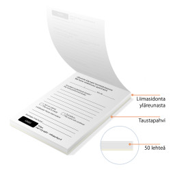 Käynti-ilmoituslehtiö A6 - Malli 2, 10kpl