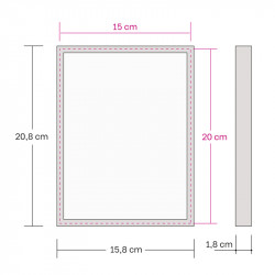 Alumiinikehys 15x20 cm tasainen profiili 7,8 mm