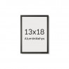 Alumiinikehys 13x18 cm tasainen profiili 7,8 mm