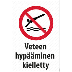 Veteen hyppääminen kielletty -merkki
