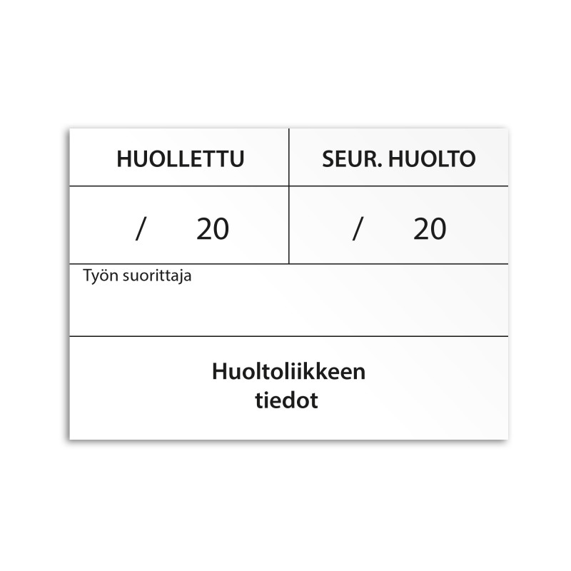 Huoltotarra 70x50 mm