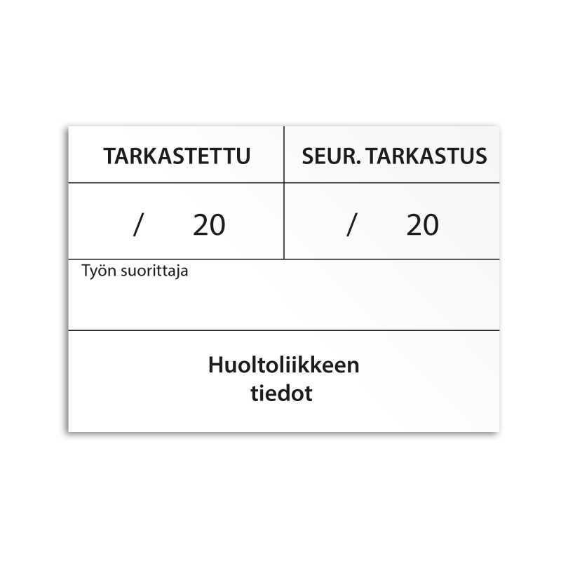 Tarkastustarra 70x50 mm