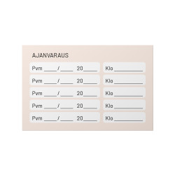 Ajanvarauskortti Kosti 200 kpl